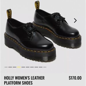 selling Dr. Martens HOLLY WOMEN'S LEATHER
PLATFORM SHOES